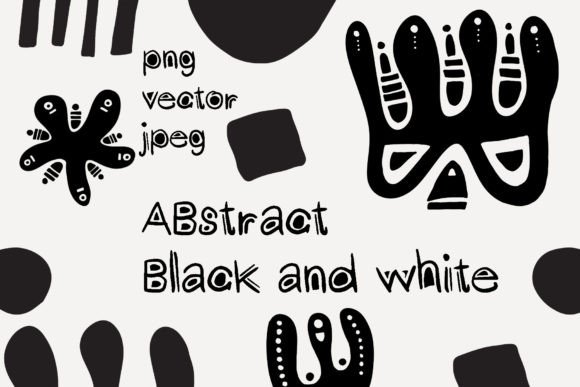 Black and White Abstract Bonus Brushes for Branding