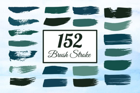 Brush Stroke Bundle Recolorable for Crafting and Design