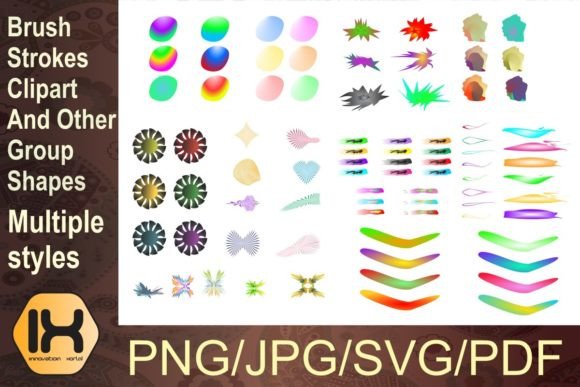 Brush Strokes Clipart for Local Business Branding