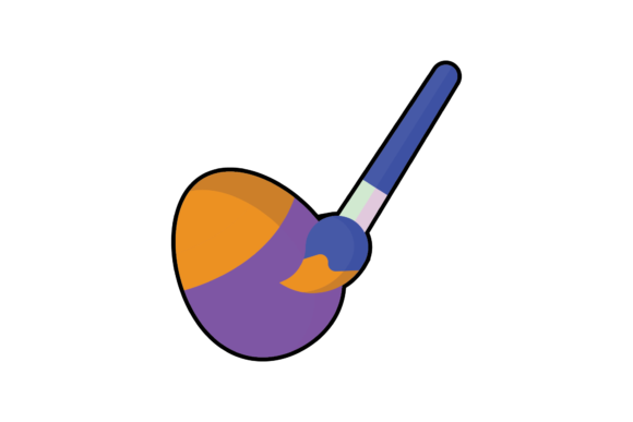 Eggs with Brushes – A Versatile Graphic Icon for Creative Projects