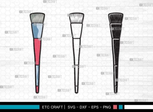 Makeup Brushes Clipart SVG for Crafts and Graphics