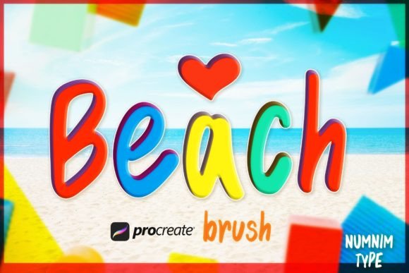 Procreate Brush Beach Kids Alphabet a-Z - A Playful Graphics Asset for Digital Sellers