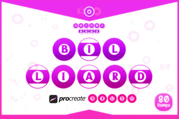 Procreate Brush Billiard Snooker Letters - A Graphic Design Asset for Blogs and Websites