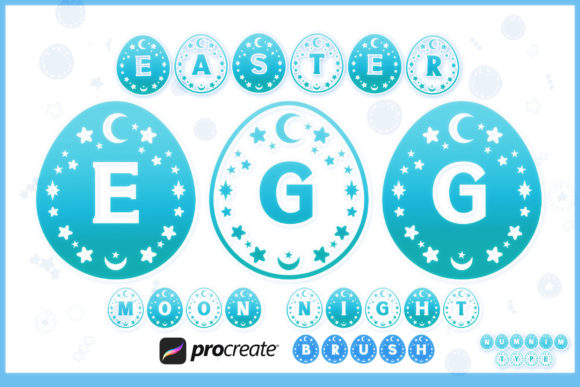 Procreate Brush Easter Egg Moon Night Review