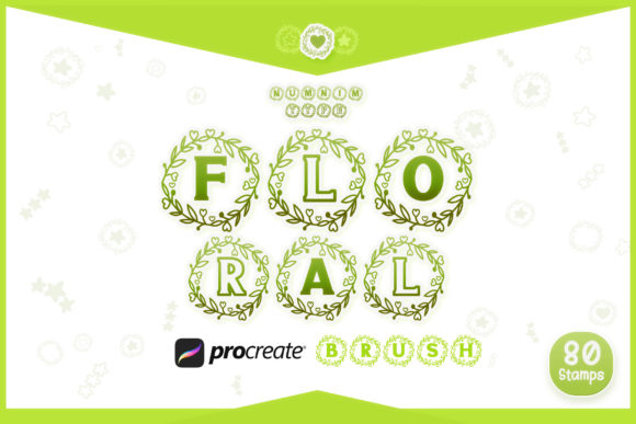 Procreate Brush Floral Love Alphabet a-z for Crafting and Graphics