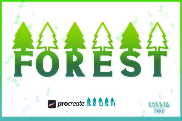 Procreate Brush Forest Summer Camp a-Z Graphics