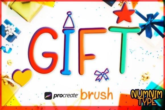 Procreate Brush Gift Kids Alphabet a-Z for Local Business Graphics