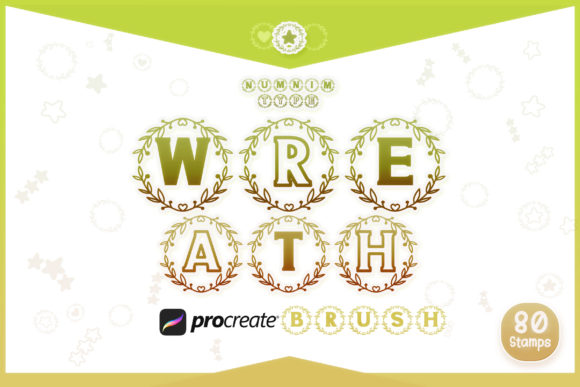 Procreate Brush Wreath Floral Alphabet - A Graphic Design Asset for Creative Sellers