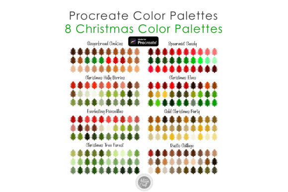 Procreate Christmas Color Palette for Graphics and Brushes