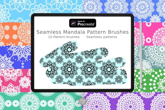 Seamless Mandala Pattern Procreate Brush for Graphics