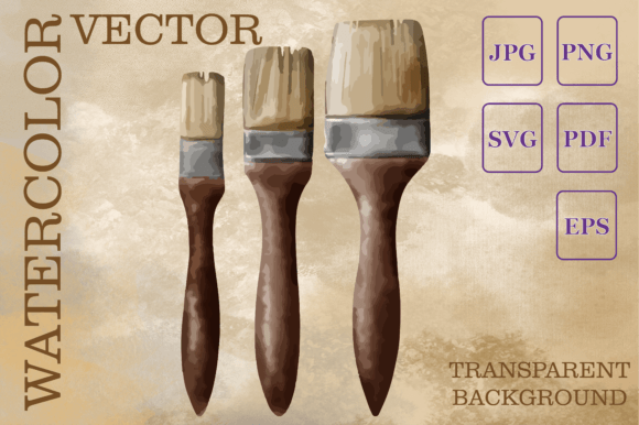 Set of Narrow and Wide Brushes Vector for Branding and Graphics