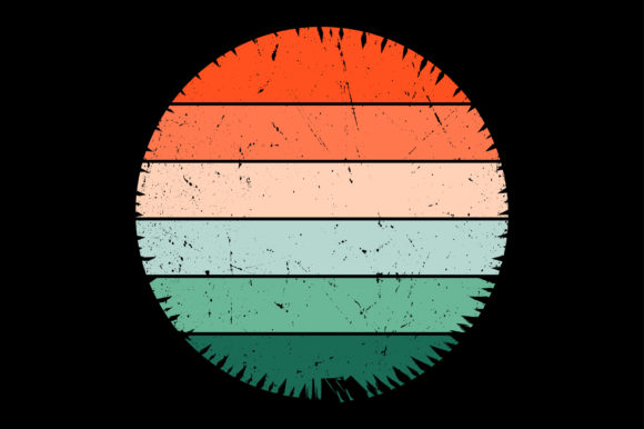 Vintage Colorful Grunge Circle Brush for Graphics and Illustrations